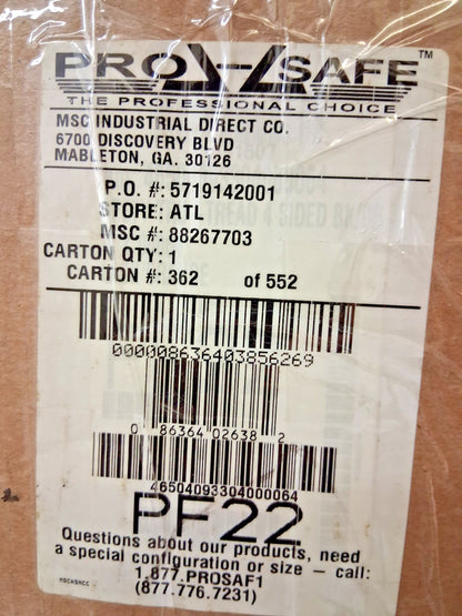 Pro-Safe Beveled Edge Anti-Fatigue Mat 5ft L 3ft W 7/8 Thick 46504093340X64