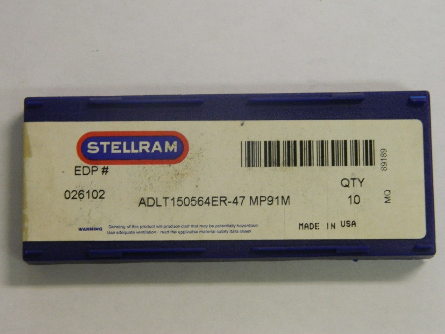 Stellram Carbide Milling Inserts ADLT150564ER 47 Grade MP91M QTY 10  026102