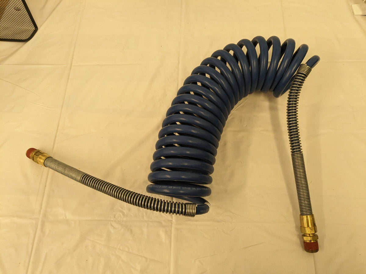 PARKER Coiled & Self Storing Hose: 3/8" ID, 15' Long, Parker NTA 731512-BLU