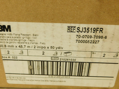 2 Rolls of 3M Black Reclosable Fastener 2" W x 50 yd SJ3519FR 7000052227