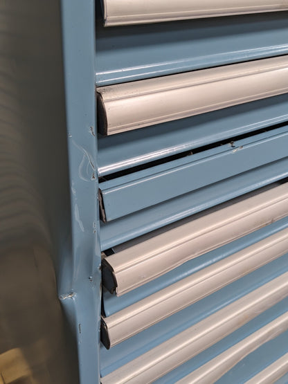 Lista 12 Drawer Modular Storage Cabinet 59 x 28 x 28 Steel Blue SCRATCH N DENT