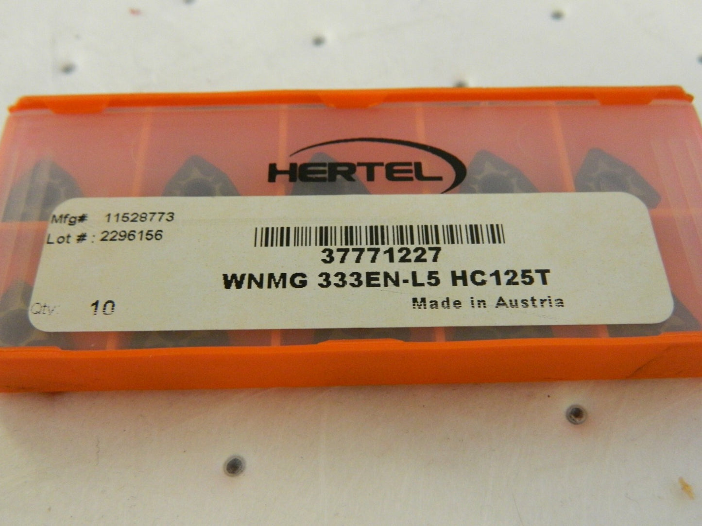 HERTEL WNMG 333EN L5 HC125T qty 10 Carbide Turning Inserts 37771227