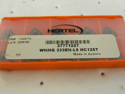 HERTEL WNMG 333EN L5 HC125T qty 10 Carbide Turning Inserts 37771227