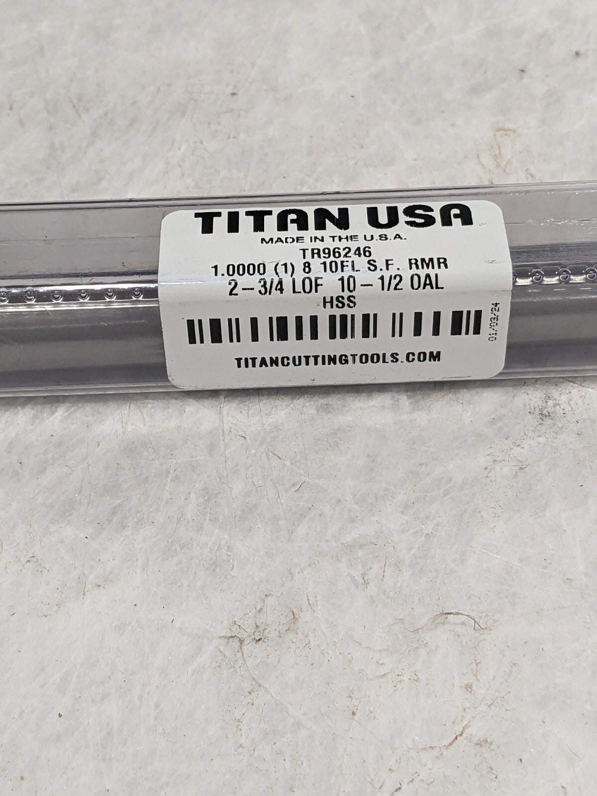 Titan Chucking Reamer: 3/4" Dia, 9-1/2" OAL, 2-3/4" Flute Length