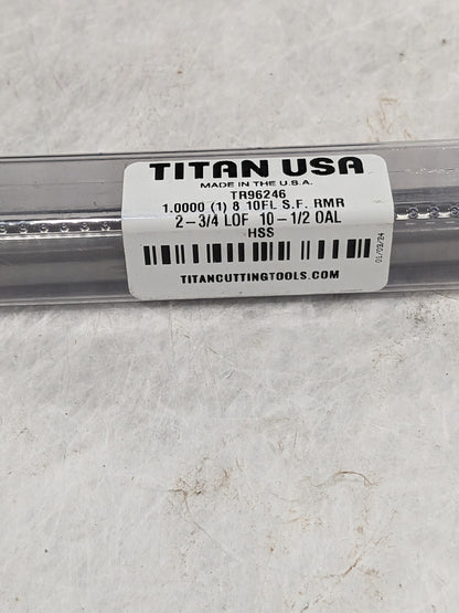 Titan Chucking Reamer: 3/4" Dia, 9-1/2" OAL, 2-3/4" Flute Length