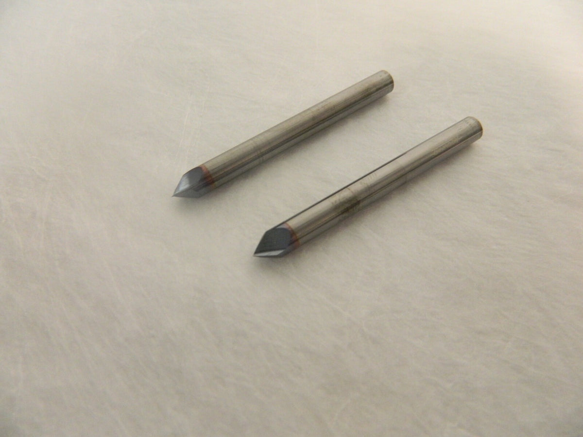 Accupro 1/4 Diam 82° 2 Flute Single End Solid Carbide Chamfer Mill Qty 2