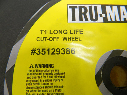 TRU-MAXX AO Cutoff Wheel Type 1, 10" Dia, 3/32" Thick, 5/8" Hole Qty 10 35129386