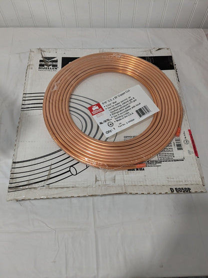 Mueller 50' Long, 5/16" OD x 0.2485" ID, Copper Seamless Tube D 0