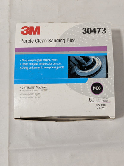 3M Hookit Hook &amp; Loop Disc: 5 in - P400 Box of 50 30473