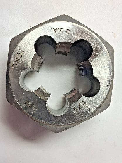 Titan Carbon Hex Rethreading Die 3/4-10 3/4" Thick 33124116