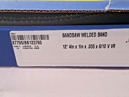 Irwin Blades Welded Bandsaw Blades 12FT 4" L x 1" W x 6 to 10 TPI 87795IBB123760