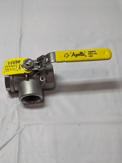 APOLLO Standard Manual Ball Valve: 1" Pipe FNPT x FNPT x FNPT  7660527A