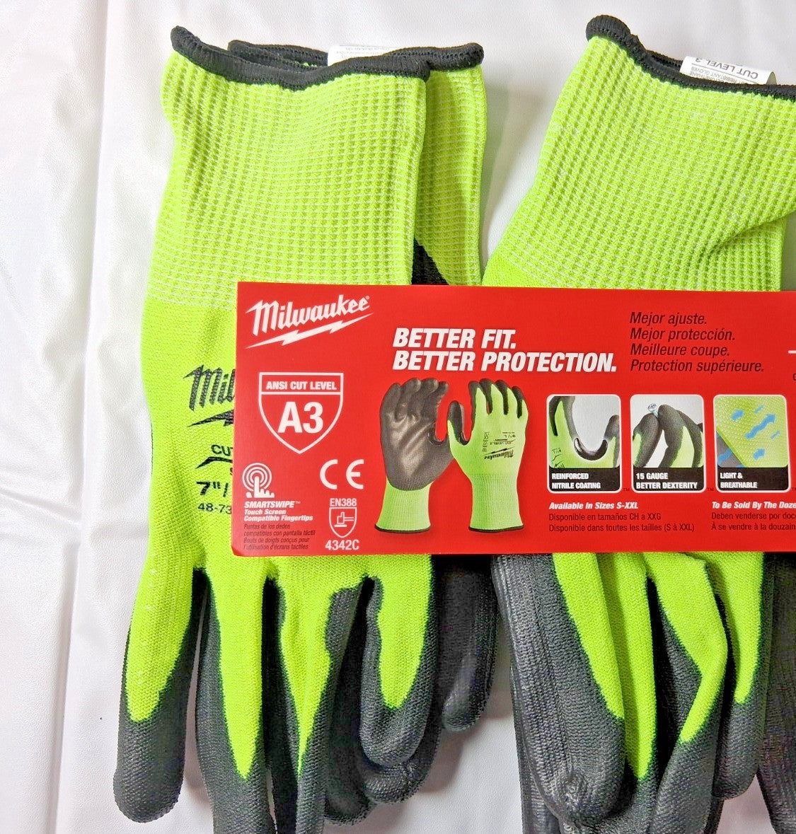 Milwaukee Tool Cut-Resistant Gloves 2PK Size S 48-73-8930