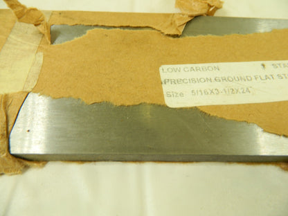 Precision Low Carbon Steel Flat Stock 24-1/2" x 3-1/2" x 5/16", AISI A36 58380