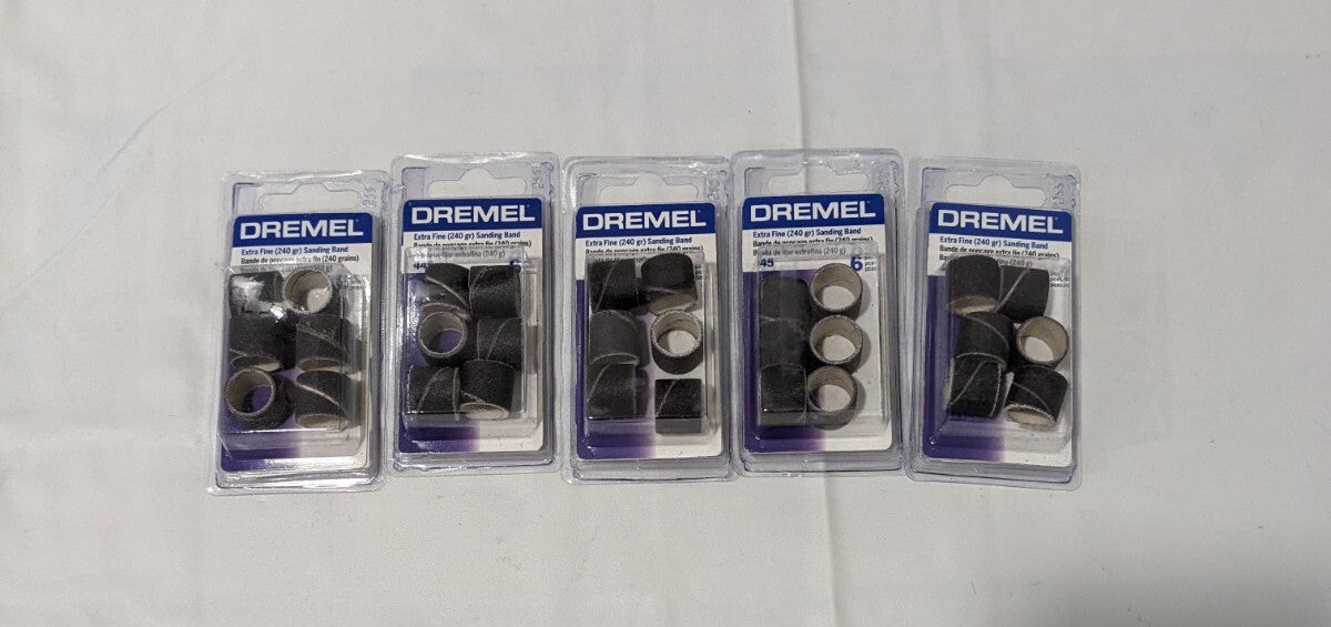 Dremel Extra Fine Sanding Band 240 Grit 1/2" Qty 6 Packs 445