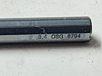OSG Carbide Jobber Length Drill Bits 3.40 mm (0.1339) Dia 140 deg 8667340
