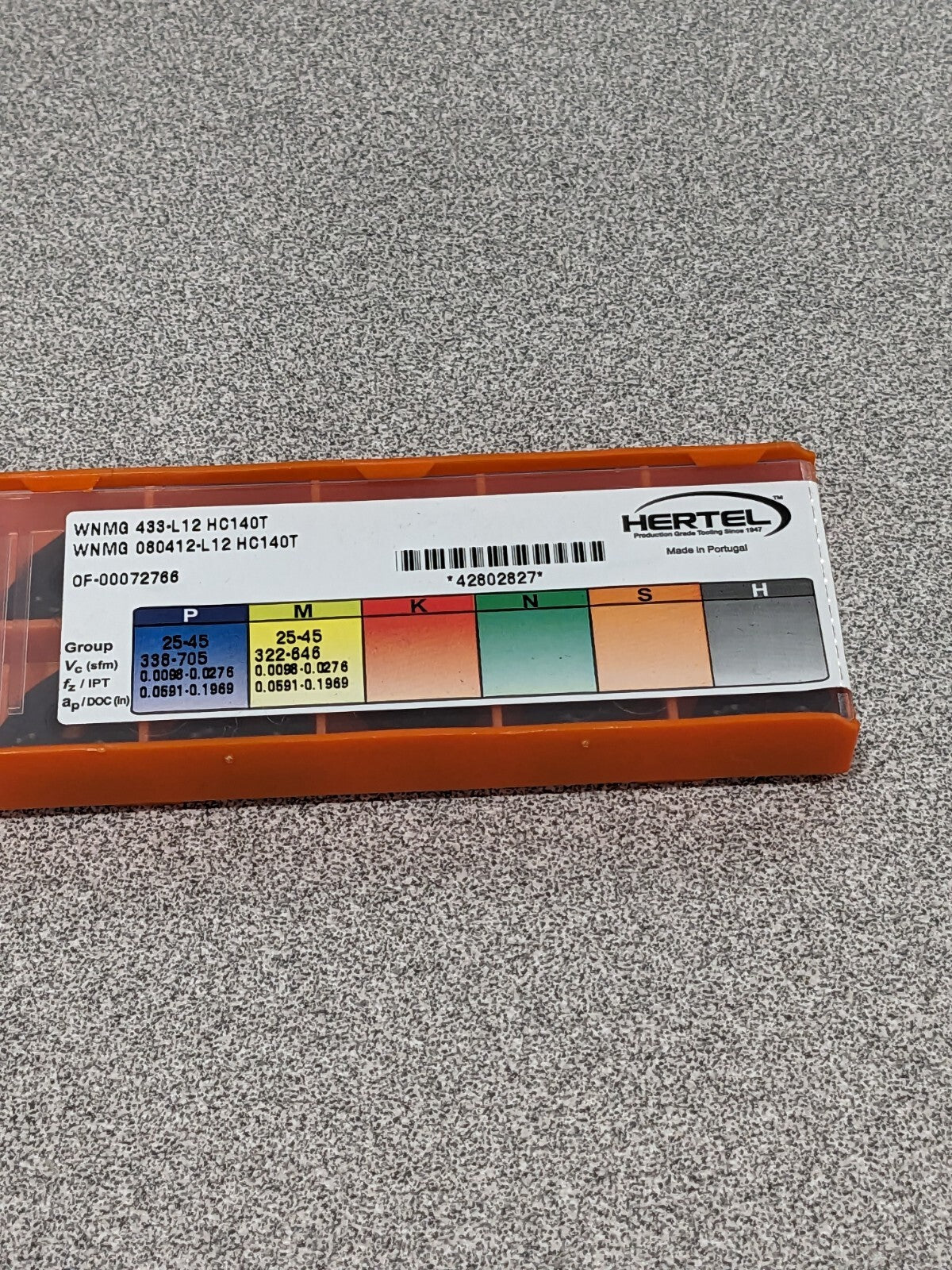 HERTEL Turning Insert: WNMG 433L12 HC140T, Solid Carbide Qty 10 42802827