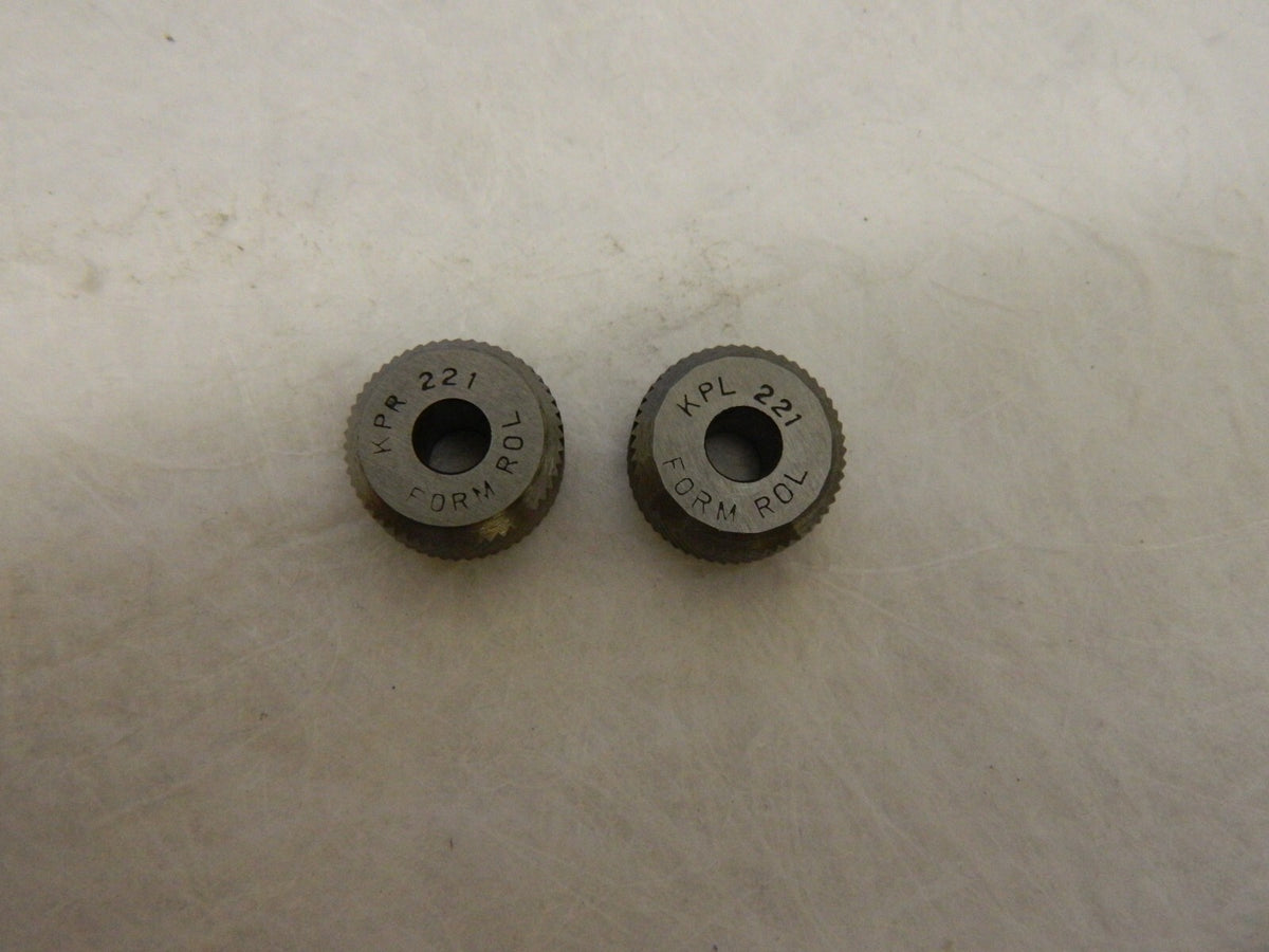 3/4 Diam, 90° Tooth Angle qty2 HSS LH Diagonal Knurl wheel KPL-221