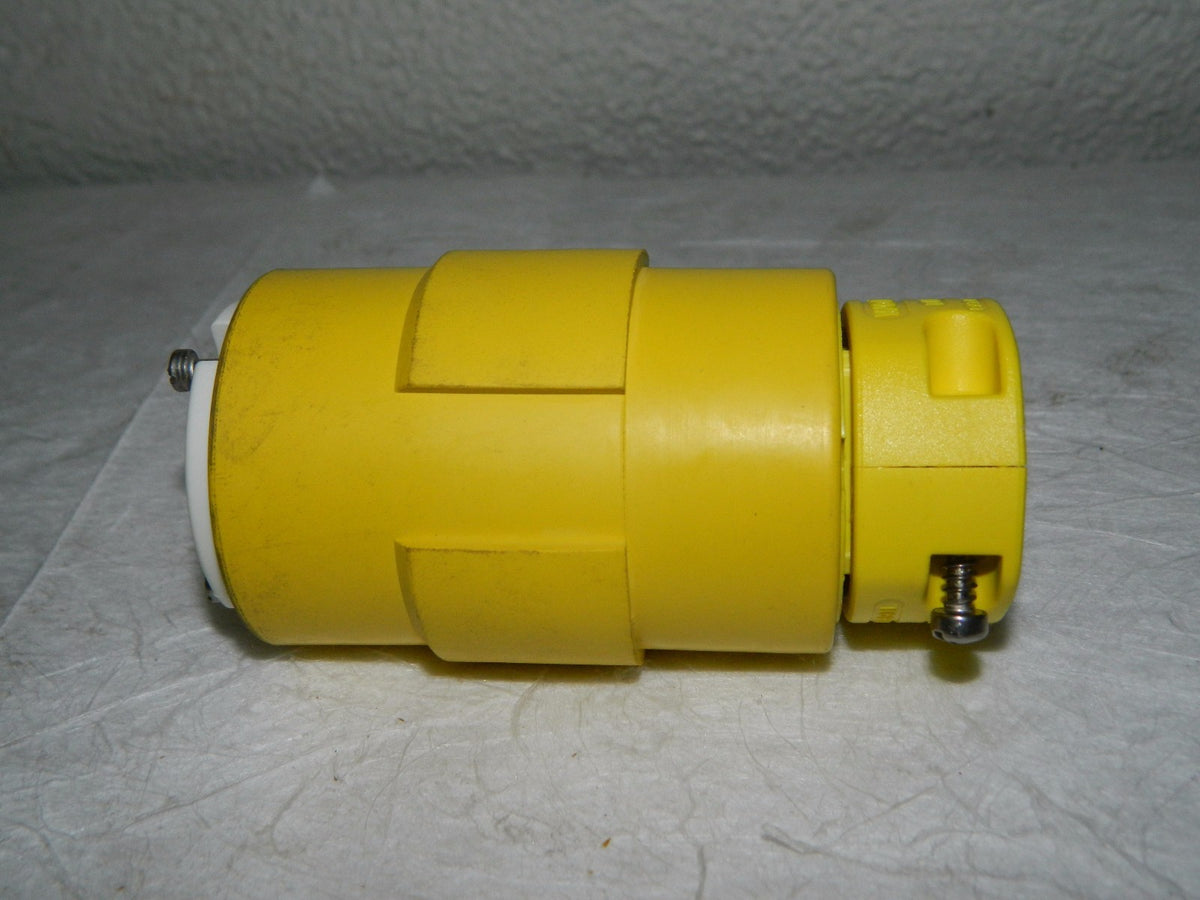 Woodhead Straight Ungrounded Industrial Connector 125/250 VAC 20A  2708