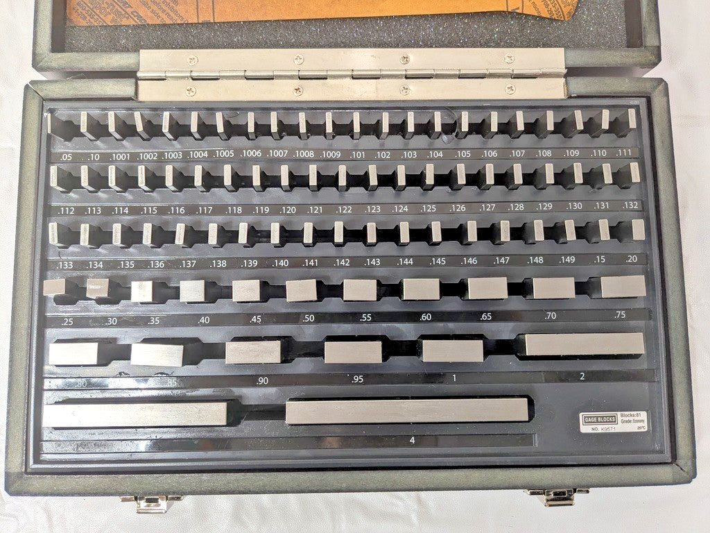 SPI 81 Piece Gage Block Set 0.05 to 4'' Range Economy Grade 30-912-0