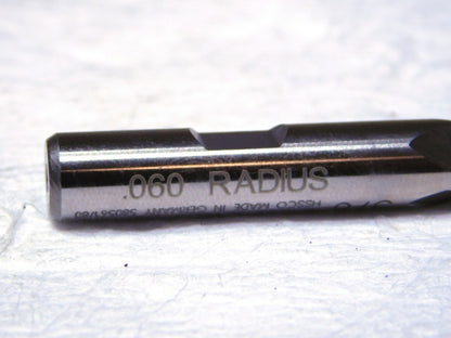 Controx HSSCO Corner Radius End Mill 3/8Dia .060 Radius 1.5LOC  234042.060R