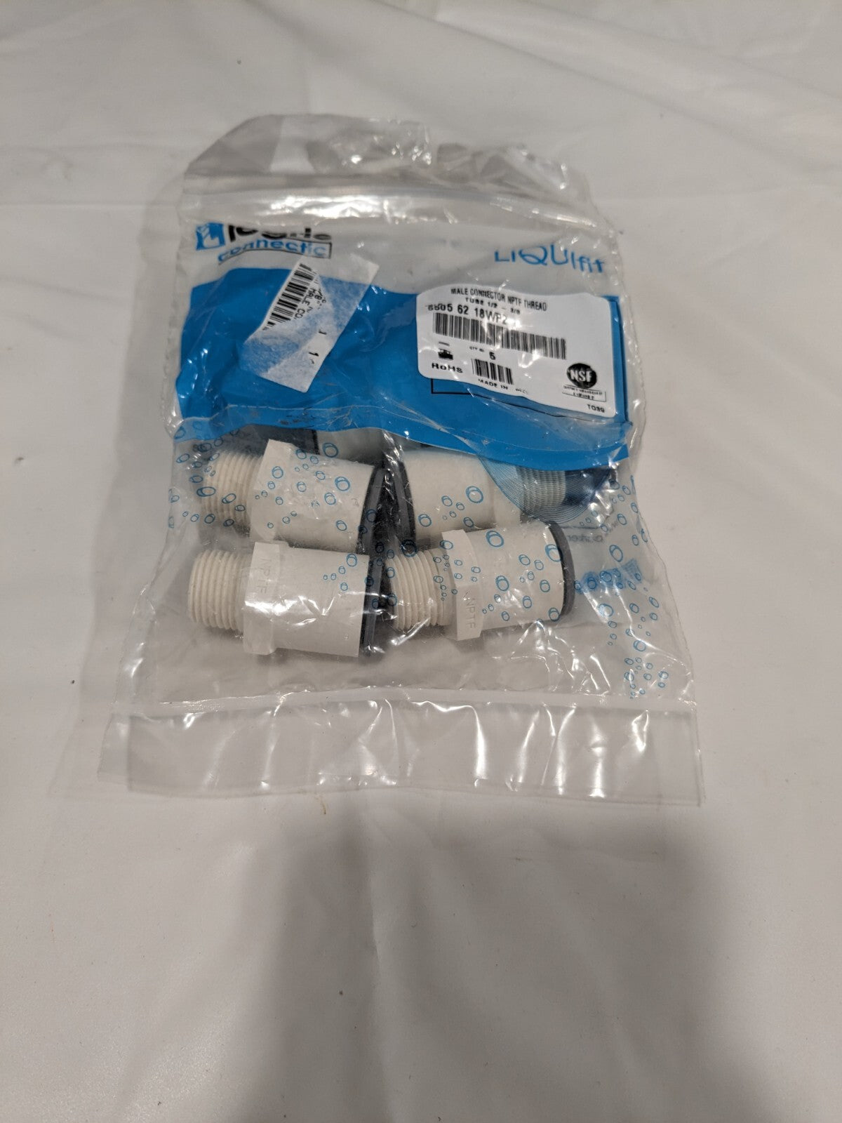 Legris Push-to-Connect Fitting: Connector, 1/2" OD Qty 5 78613759