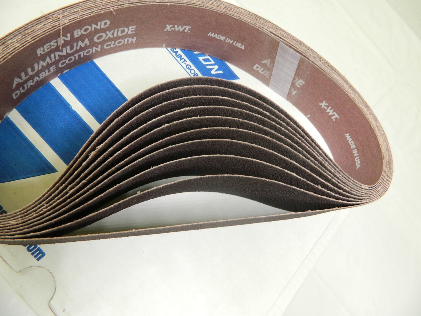 NORTON Abrasive Belt 2" W, 30" L, 60 Grit, Aluminum Oxide Qty 10 78072774447
