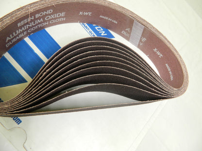 NORTON Abrasive Belt 2" W, 30" L, 60 Grit, Aluminum Oxide Qty 10 78072774447
