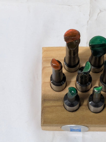 APT 10 Pc Boring Bar Set 1/4 to 1/2" Min Dia, 3/4 to 2-1/2" Max Depth COBH 500