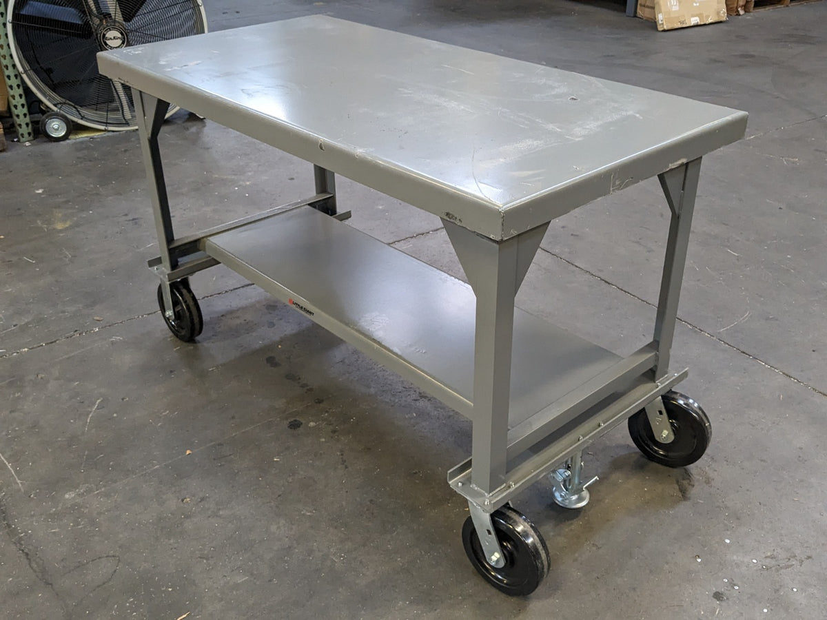 Little Giant 60 x 30 Mobile Work Bench 7 Ga. Welded Steel 5000 lb. Capacity