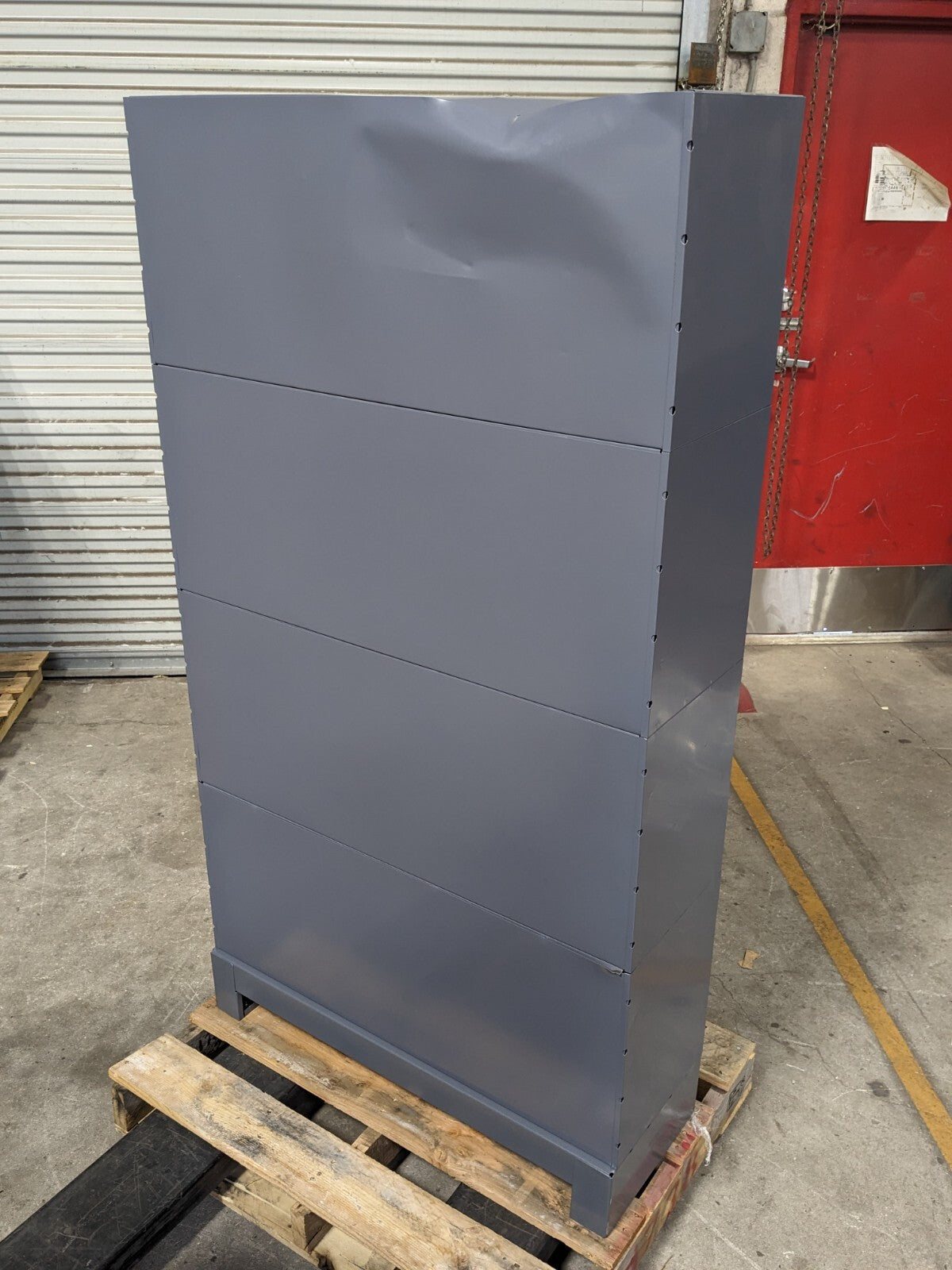 Durham Bin Storage Cabinet 96 Drawer 62 x 34 x 12 Steel Gray SCRATCH N DENT