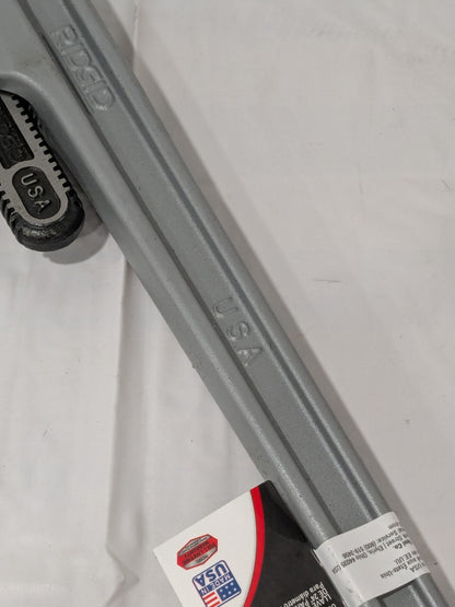 Ridgid Straight Pipe Wrench: 3" Max, 24" OAL, Aluminum 31105