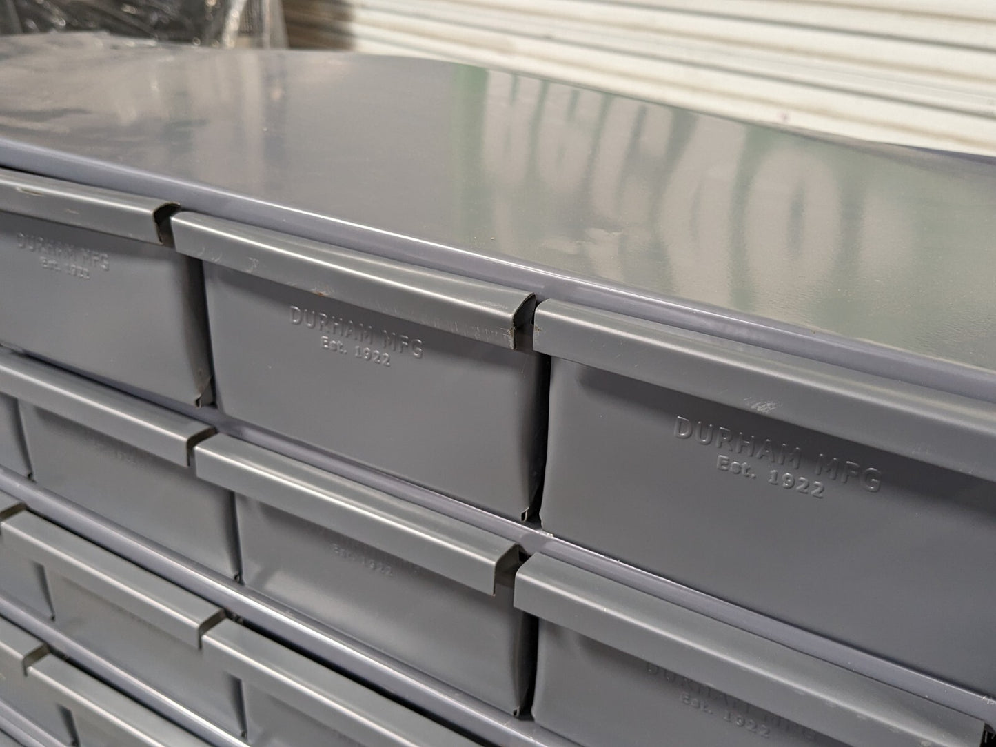 Durham Steel Bin Storage Cabinet 96 Drawer 62 x 34 x 12 022-95 Scratch N Dent