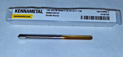Kennametal Straight Flute Tap #6-32 UNC 2pcs 4130720