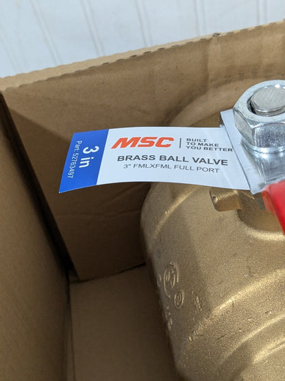 Full Port Manual Ball Valve: 3" Pipe, Full Port FNPT x FNPT TXN300