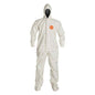 (6) DUPONT Disposable Coverall 2XL Tychem 4000, Zipper Closure SL122TWH2X000600