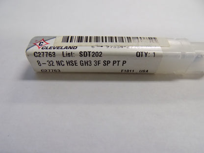 Cleveland Cobalt Plug Spiral Point Taps 8-32 H3 3-Flutes #C27763