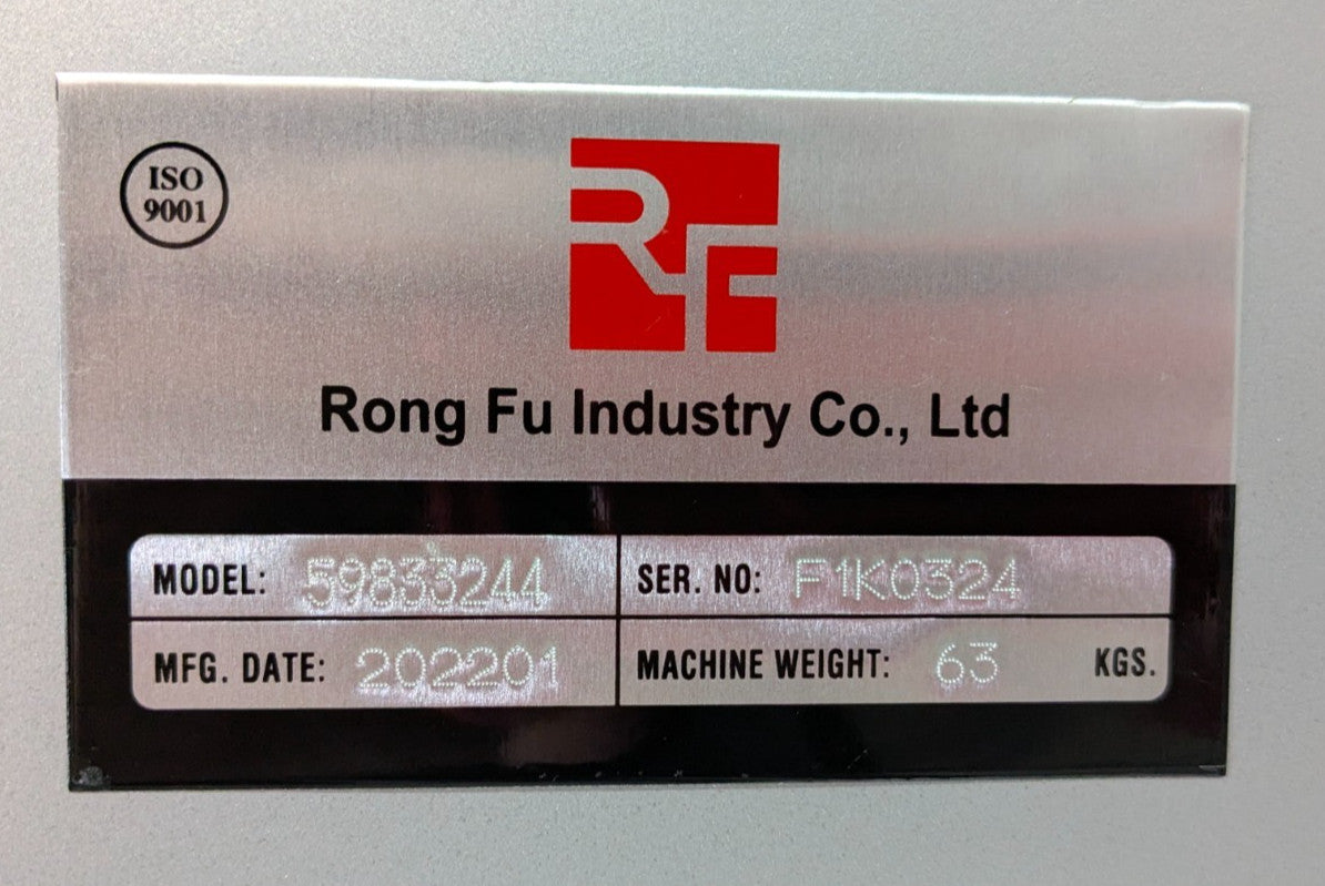 RONG FU 9" Metal Cutting Cold Saw 1.0HP 110V  52 RPM Coolant Tank  Lightly Used