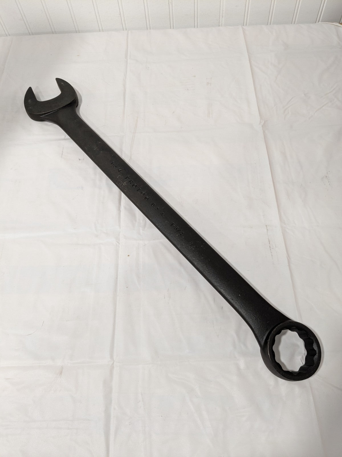 Proto Combination Wrench: 1-3/4" Head Size, 15 deg Offset, 25" OAL J1256B