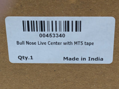 Bull Nose Live Center w/MT5 Taper 00453340