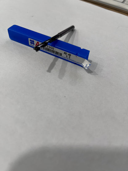 OSG Jobber Drill: 3.50 mm Dia, 140 deg Point, Solid Carbide 8672350