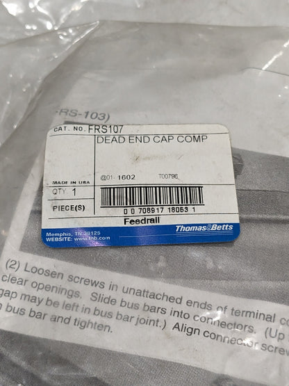 THOMAS & BETTS FEEDRAIL PRODUCTS DEAD END CAP FRS107