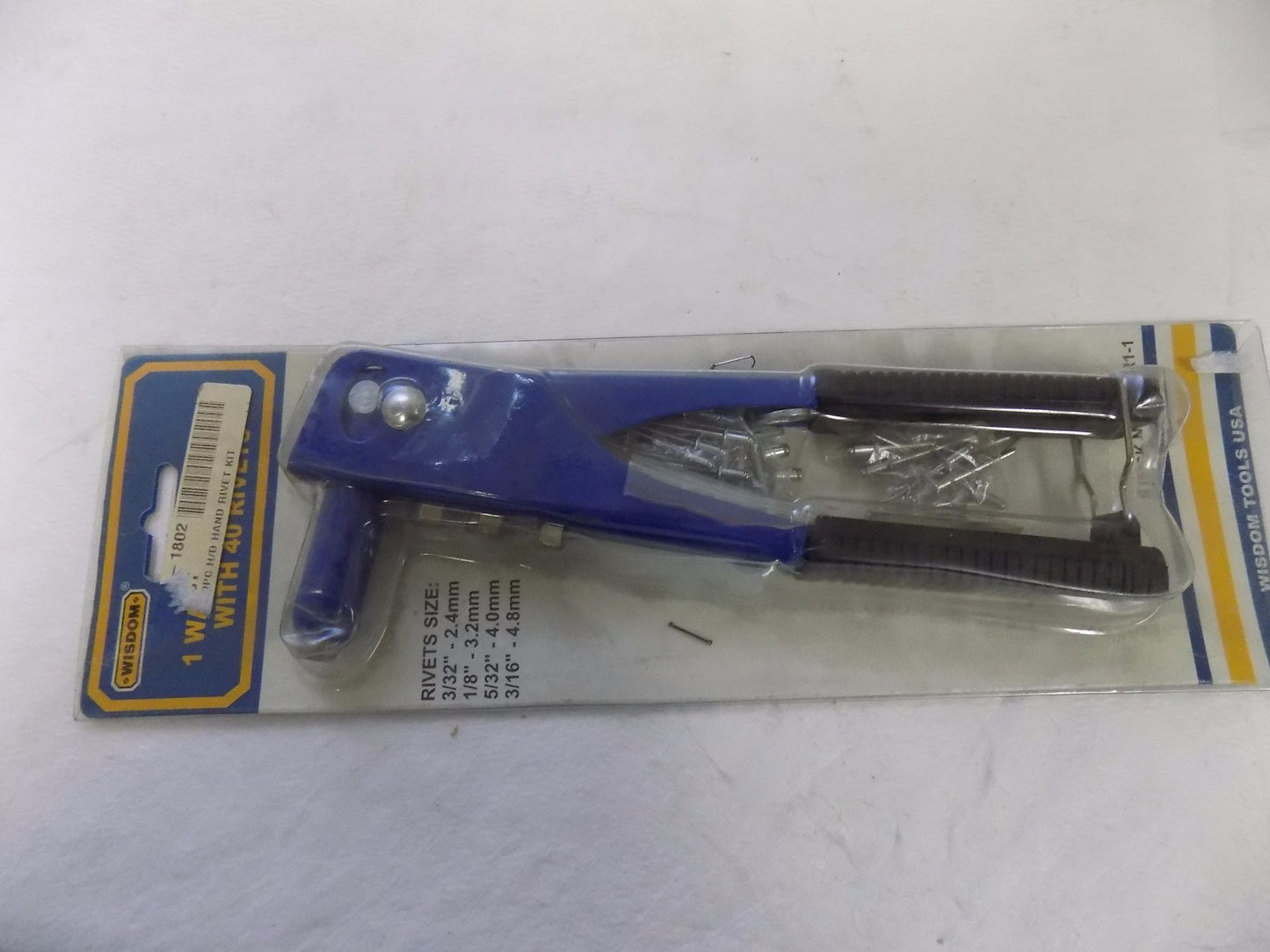 Wisdom Tools Right Angle1 Way Hand Riveter 3/32" -1/4" Capacity 9.5&qu