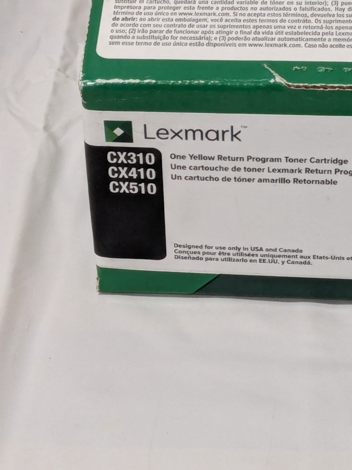 LEXMARK GENUINE 80C10Y0 Toner Cartridge Yellow for CX310 CX410 CX510