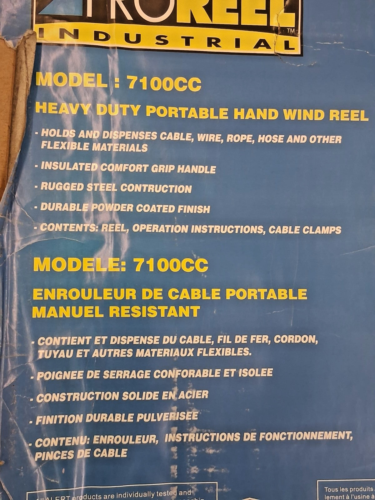 Pro Cord &amp; Cable Reel 12 AWG 100ft Long Without Cable End 7100CC