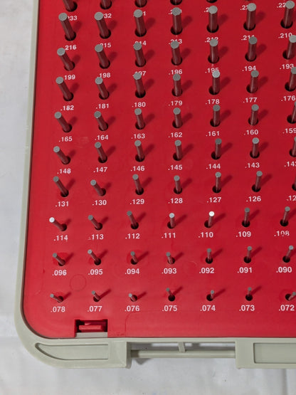 Vermont Gage 190 Pc Class ZZ Plug Gage Set: 0.061 to 0.25" Range 101200400