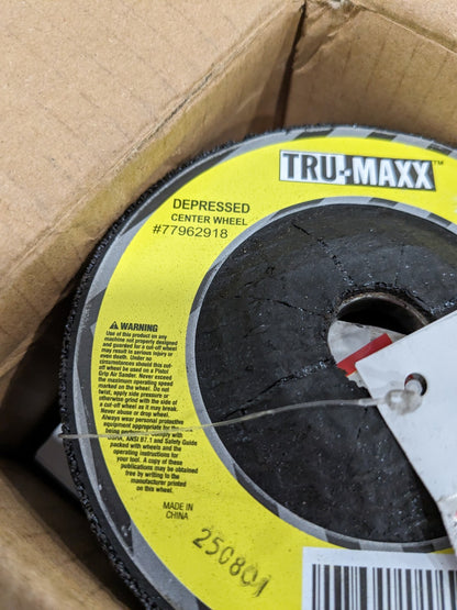 TRU-MAXX Depressed-Center Wheel: Type 27, 4" Dia, 1/4" Thick, 5/8&quot