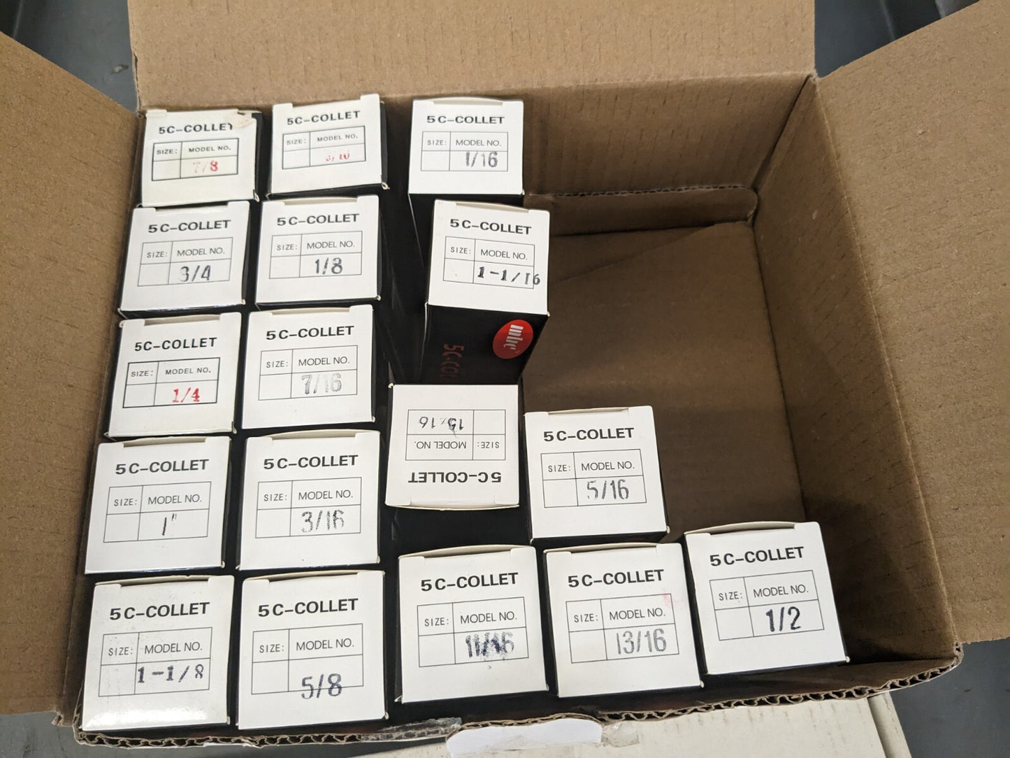 Collet Set: 17 Pc, 1/16 to 1-1/8 Capacity 0974190/0974811