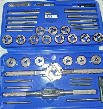 Irwin Hanson Tap & Die Set Carbon Steel 39 Pc 23614