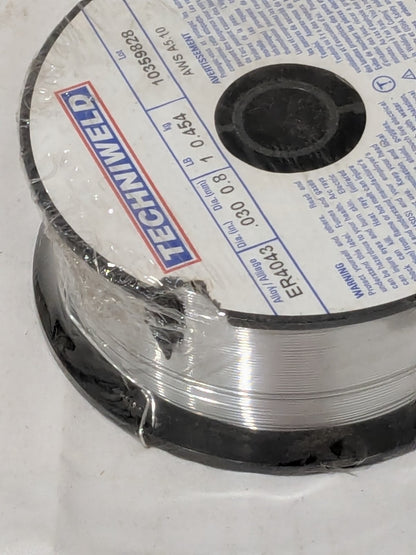 Techniweld MIG Welding Wire: ER4043, 0.0300" Dia, Aluminum, 1 Lb 59802744